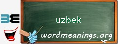 WordMeaning blackboard for uzbek